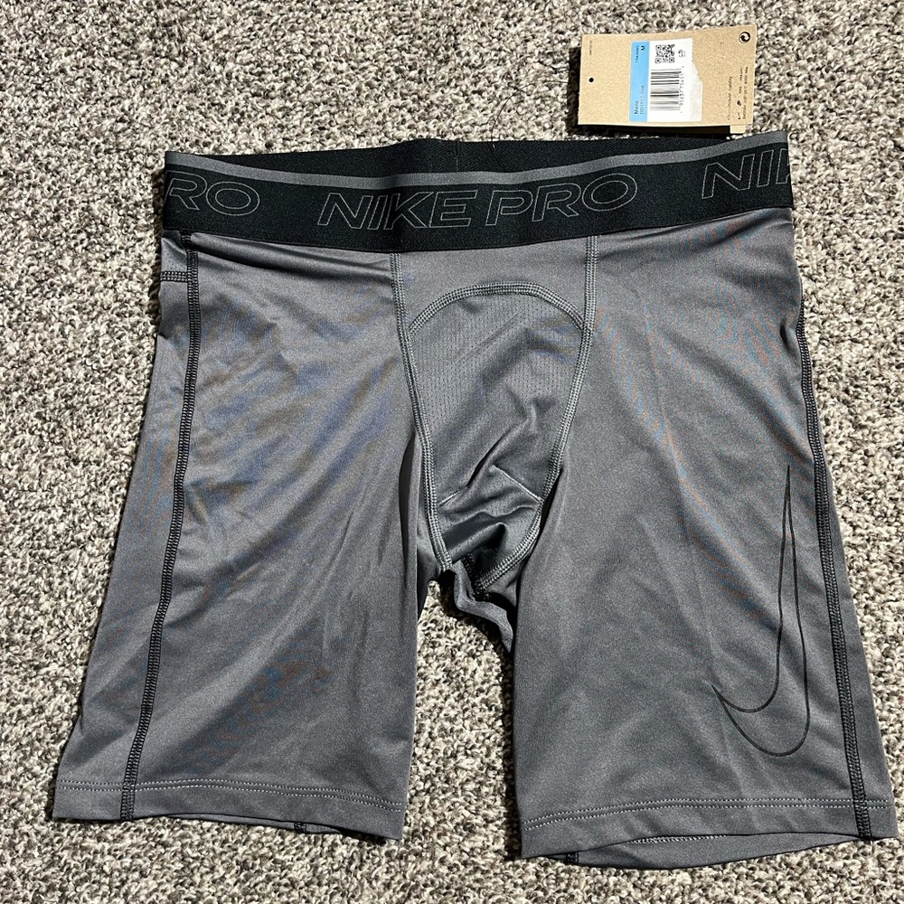Nike Pro Dri-Fit Men's Compression Training Shorts Iron Grey Black